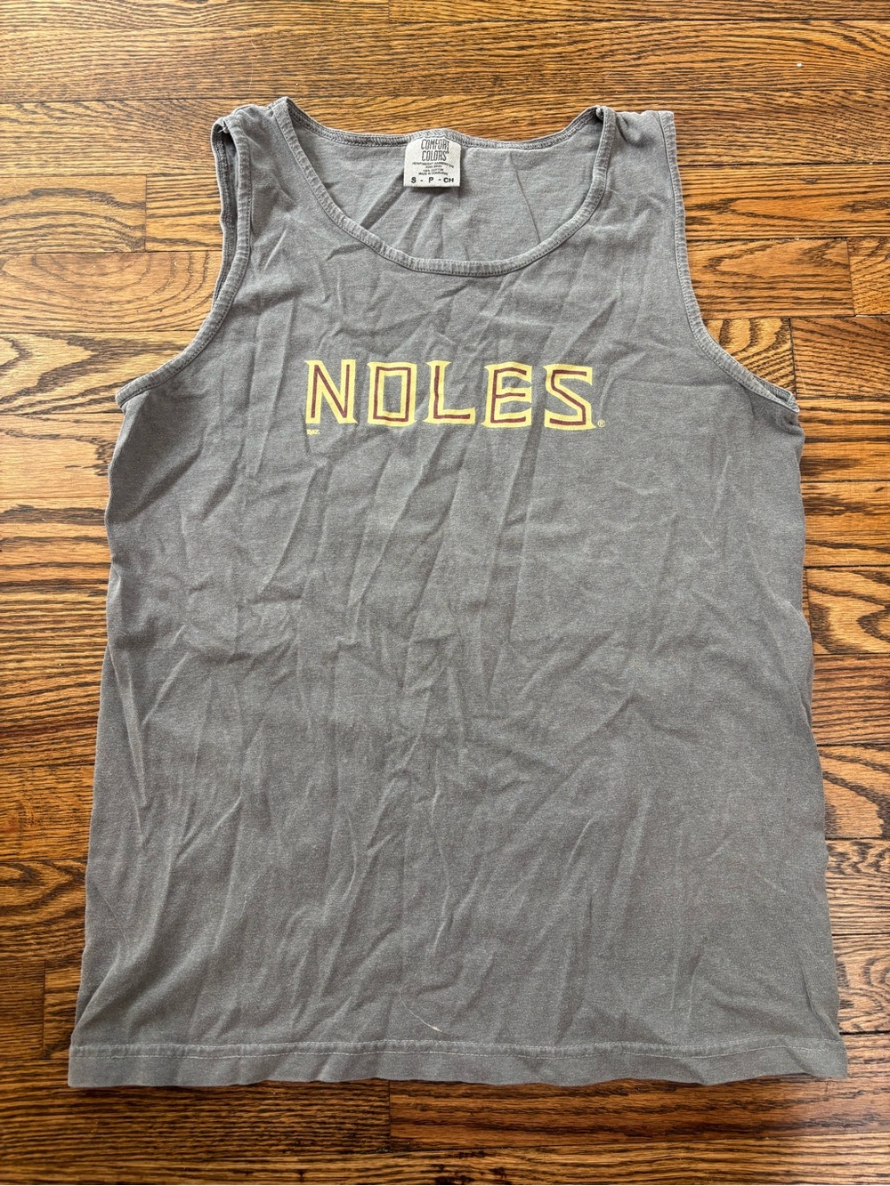 Comfort Colors Florida State Noles Gray Graphic Tank Top